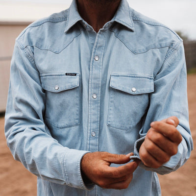 Poncho The Marfa Shirt Men's Long Sleeve Button Downs Poncho