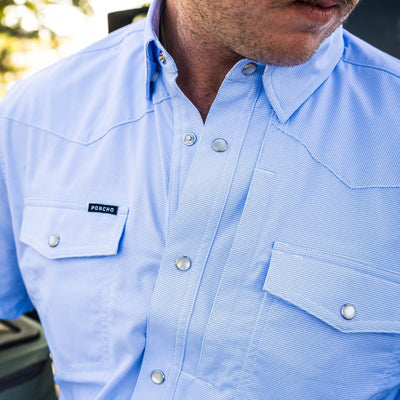 Poncho The Padre Shirt Men's Short Sleeve Button Downs Poncho