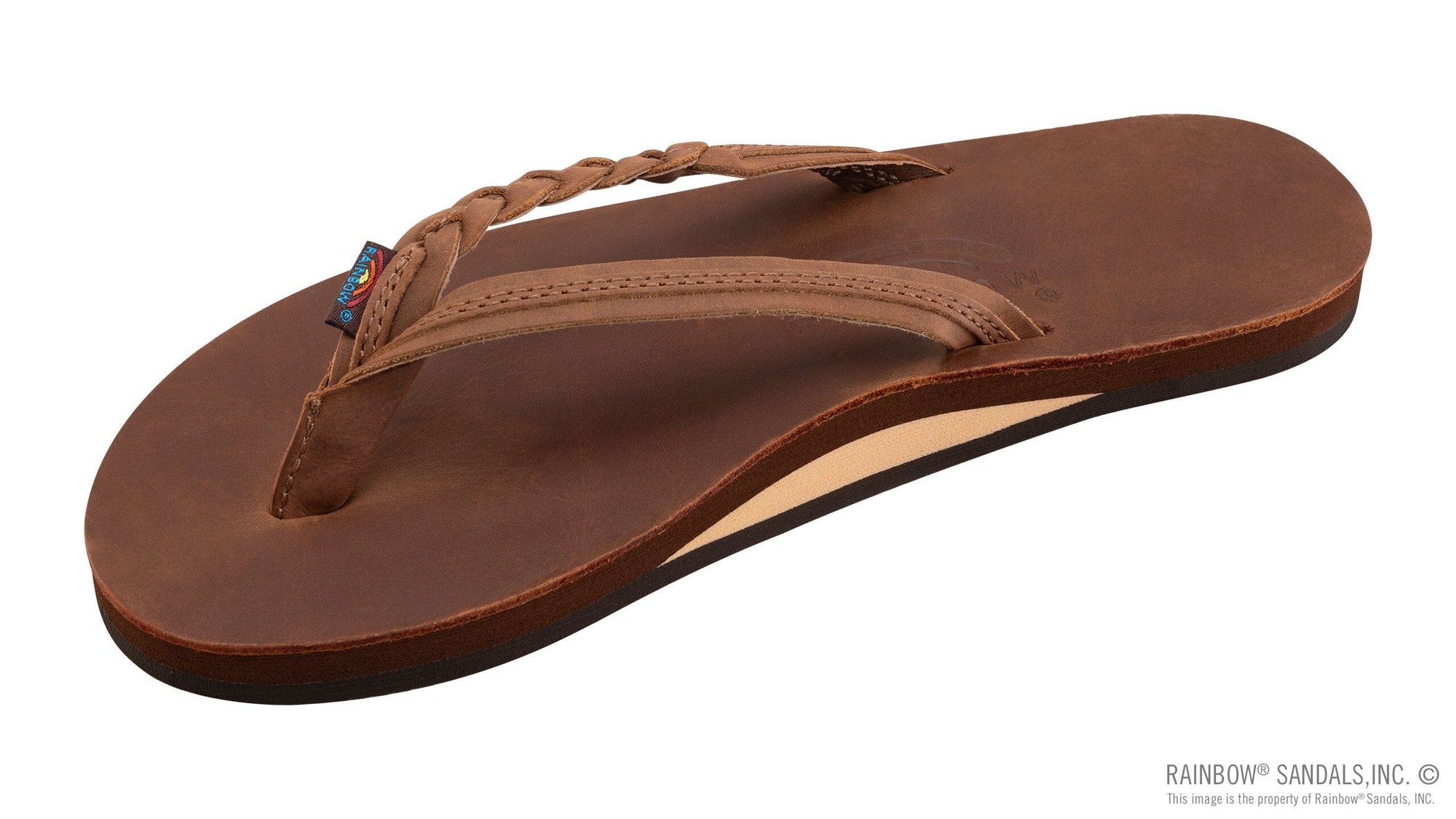Rainbow Flirty Braidy Single Layer Leather w/ Narrow Strap - Women's Shoes Rainbows Redwood S (5.5-6.5)