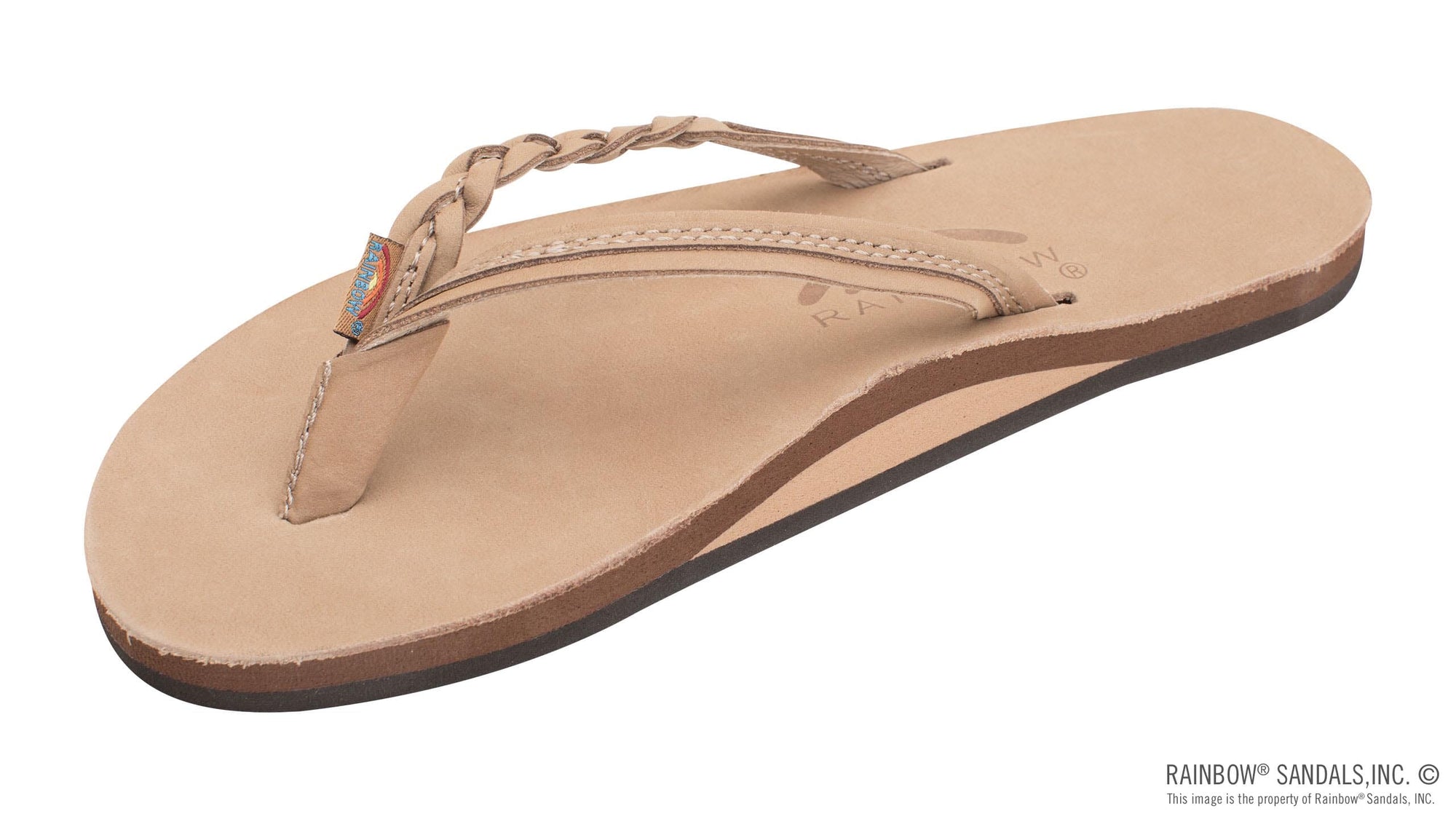 Rainbow Flirty Braidy Single Layer Leather w/ Narrow Strap - Women's Shoes Rainbows Sierra Brown S (5.5-6.5)