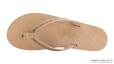 Rainbow Las Flores Premier Leather Single Layer with 1/2" Floral Narrow Strap - Women's Shoes Rainbows