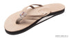 Rainbow Luxury Leather Single Layer Arch Support with 1/3" Double Narrow Strap - Women's Shoes Rainbows Stone Grey S (5.5-6.5) 