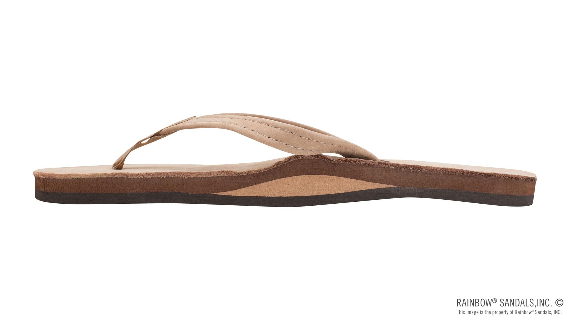 Rainbow Single Layer Premier Leather with Arch Support and a 1/2" Narrow Strap - Women's Shoes Rainbows