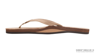 Rainbow Single Layer Premier Leather with Arch Support and a 1/2" Narrow Strap - Women's Shoes Rainbows