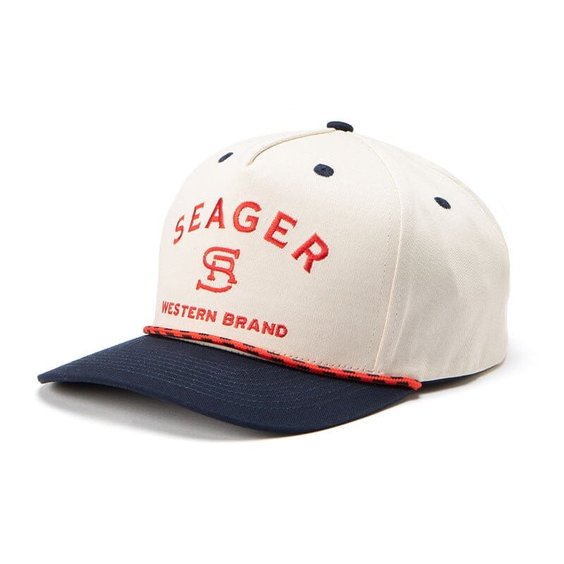 Seager Branded Snapback Hats Seager Cream/Navy