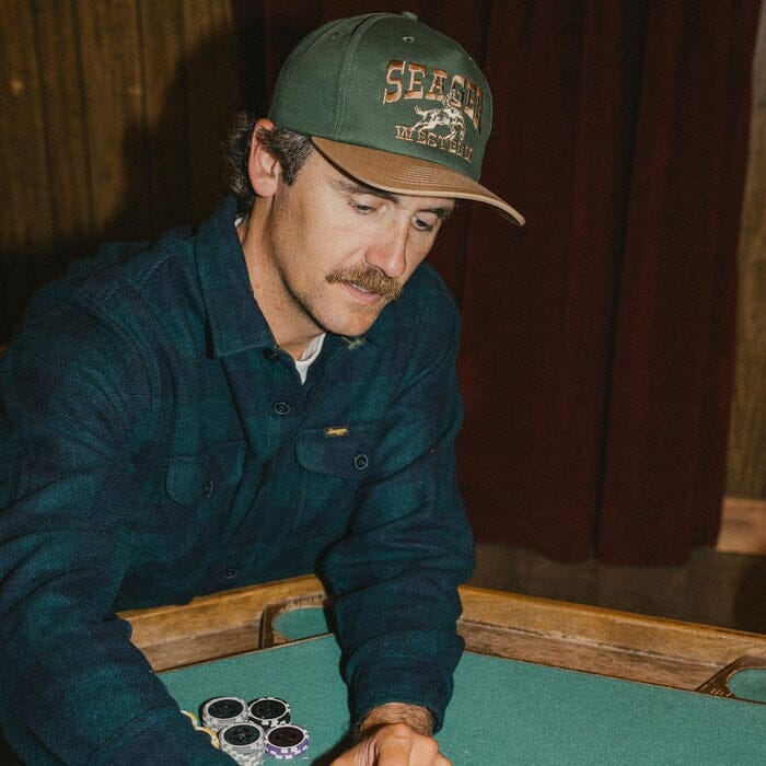 Seager Rodeo Snapback Hat (Forest Green) Men's Hats Seager