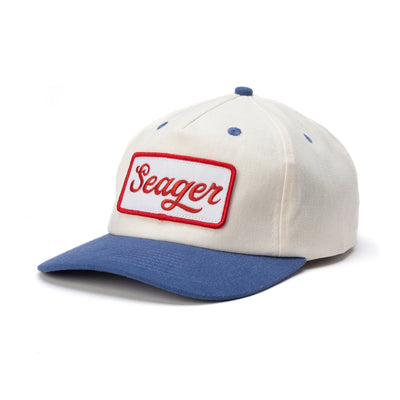 Seager Uncle Bill Hemp Snapback Hats Seager Cream/Blue