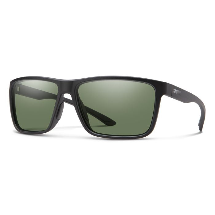 Smith Riptide Sunglasses Eyewear Smith Matte Black/ChromaPop Polarized Gray Green 