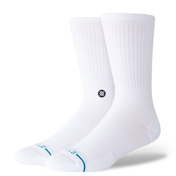 Stance Icon Crew Socks Men's Casual Socks Stance White Black M