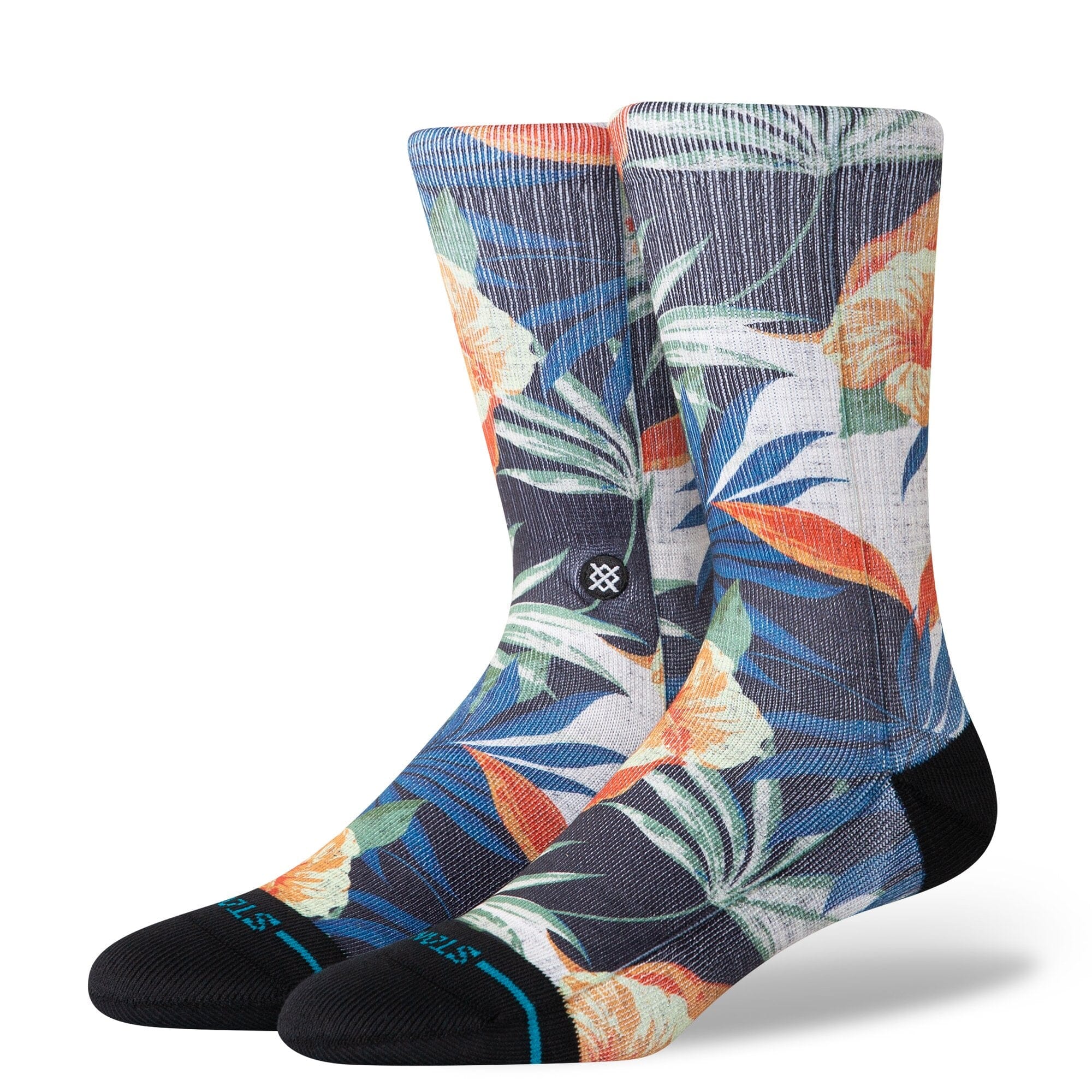 Stance Poly Blend Crew Socks Accessories Stance Tiki Tides - Black L