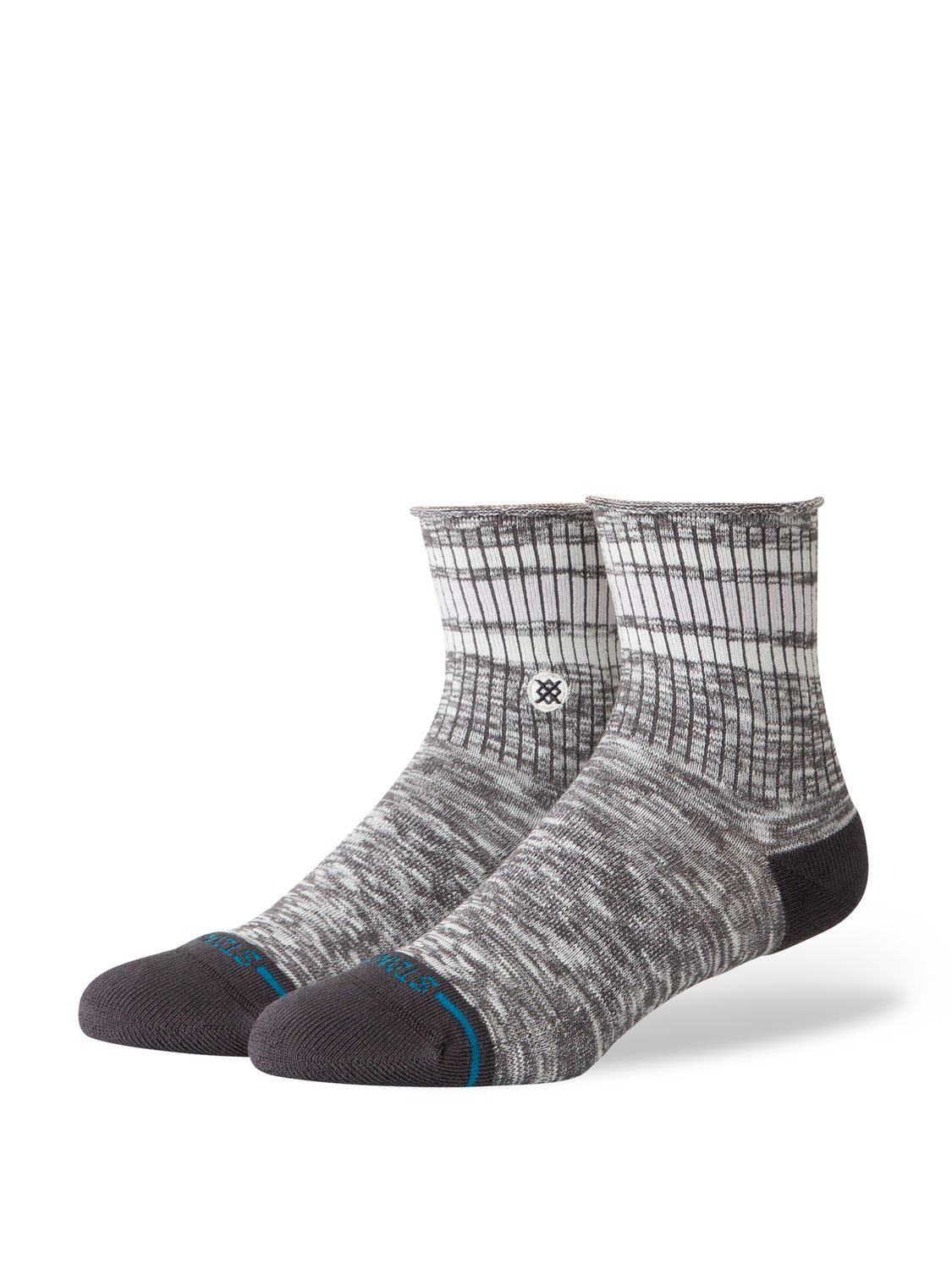 Stance Rolled Boyd Quarter Socks Women's Casual Socks Stance Dark Grey M