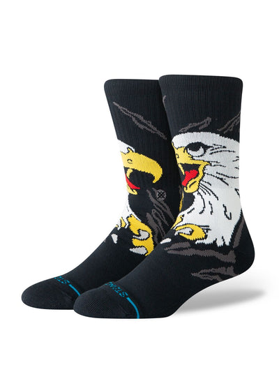 Stance Screamin Eagle Crew Socks Men's Casual Socks Stance Black L