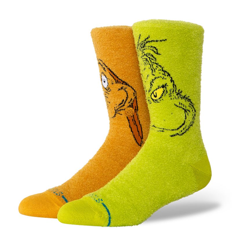 Stance The Grinch Fuzzy Crew Socks socks Stance