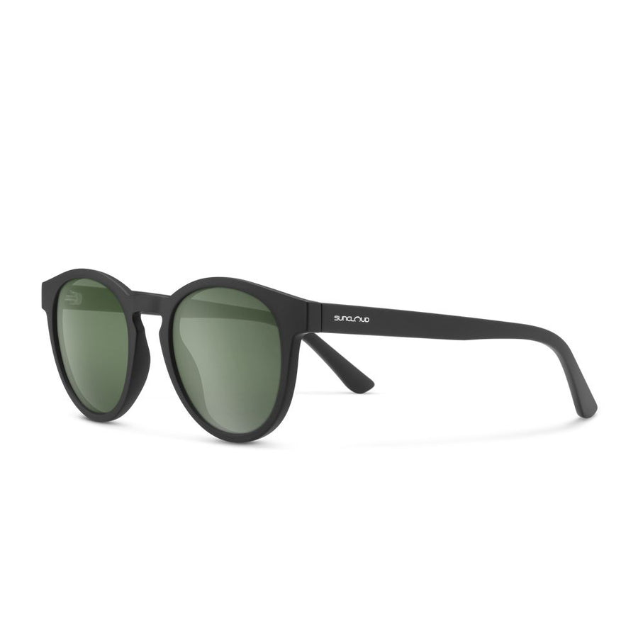Suncloud Barnes Sunglasses Eyewear Suncloud Matte Black/Polarized Gray Green 