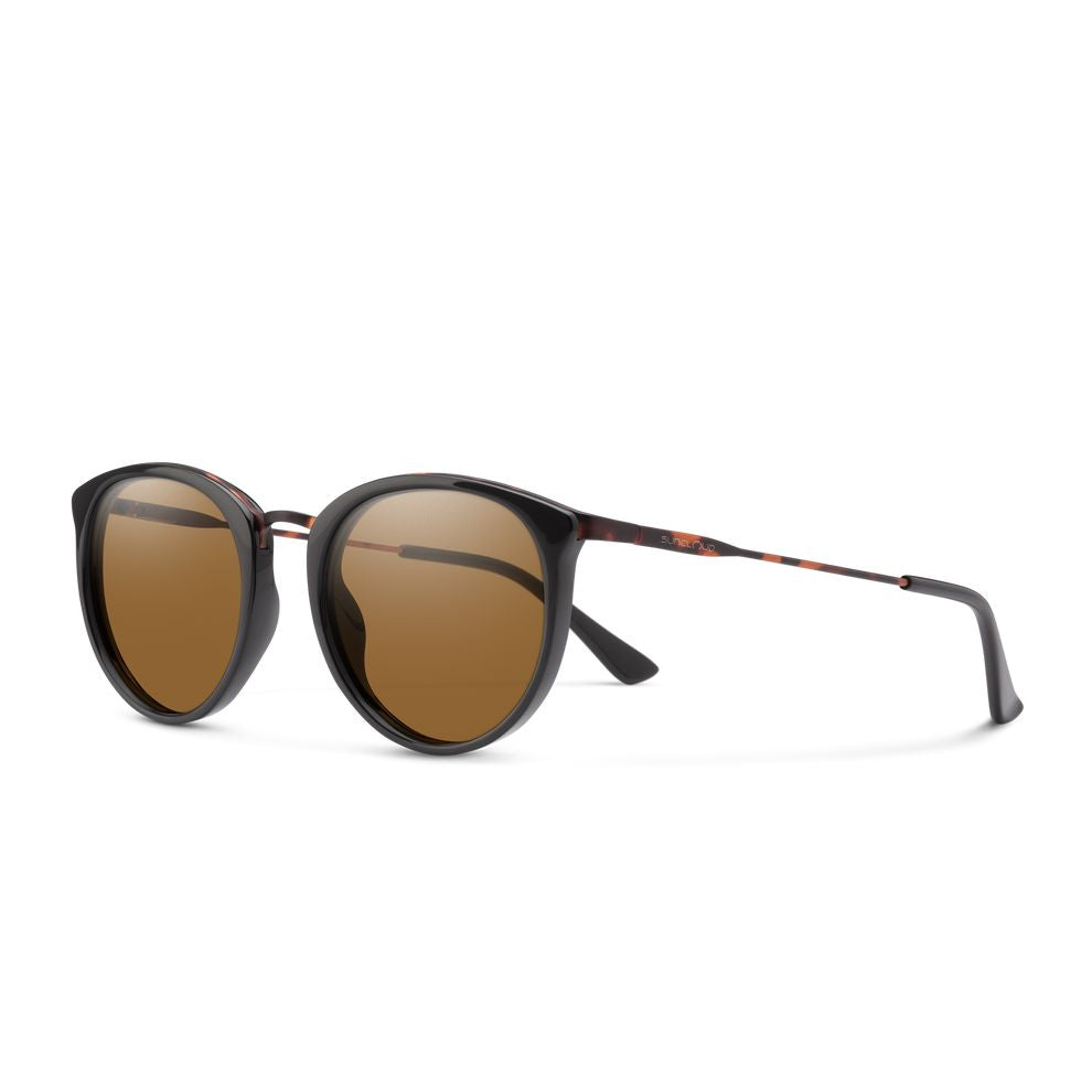 Suncloud Dana Sunglasses Eyewear Suncloud Black Metal Tortoise/Polarized Brown
