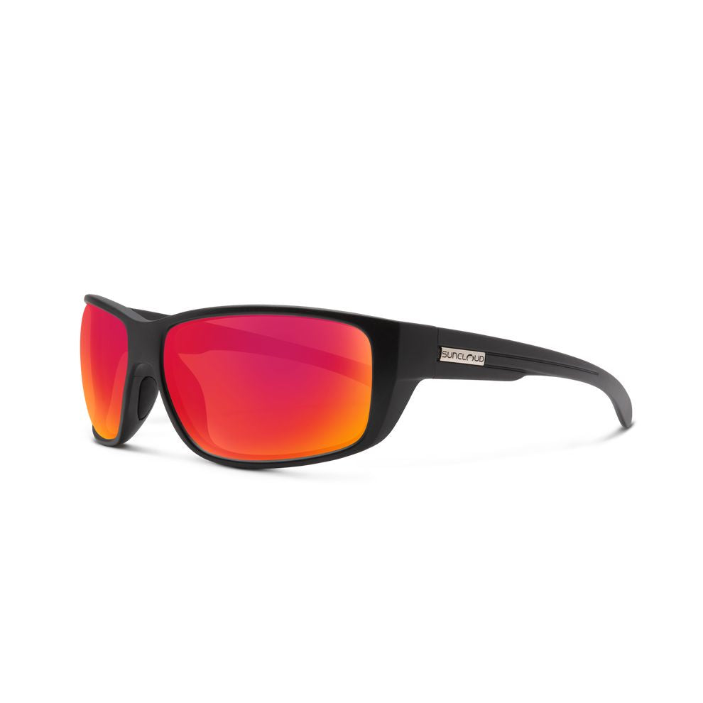 Suncloud Milestone Sunglasses Suncloud Matte Black / Polar Red Mirror