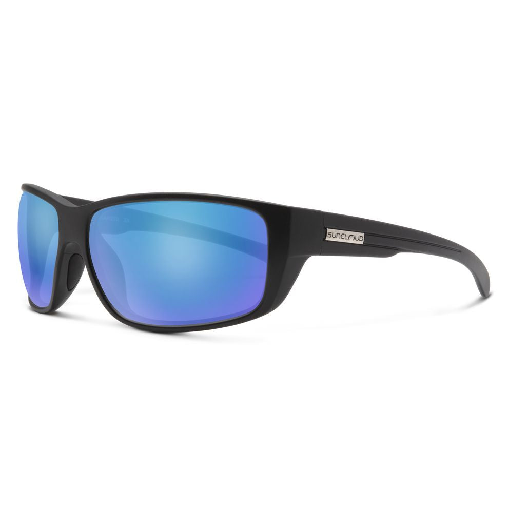 Suncloud Milestone Sunglasses Suncloud Matte Black/Polarized Blue Mirror