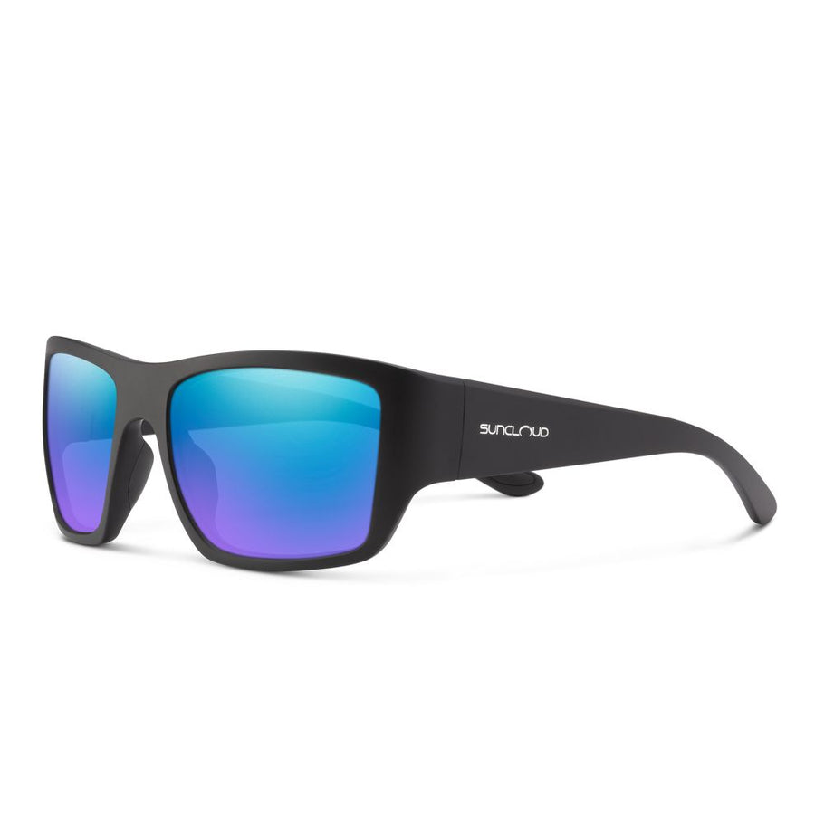 Suncloud Sculpin Sunglasses Eyewear Suncloud Matte Black/Polarized Blue Mirror 