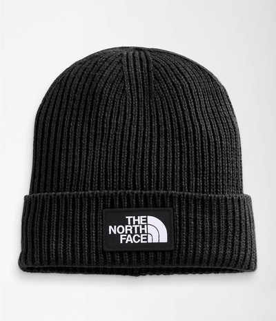 The North Face Logo Box Cuffed Beanie Hats The North Face TNF Black Regular