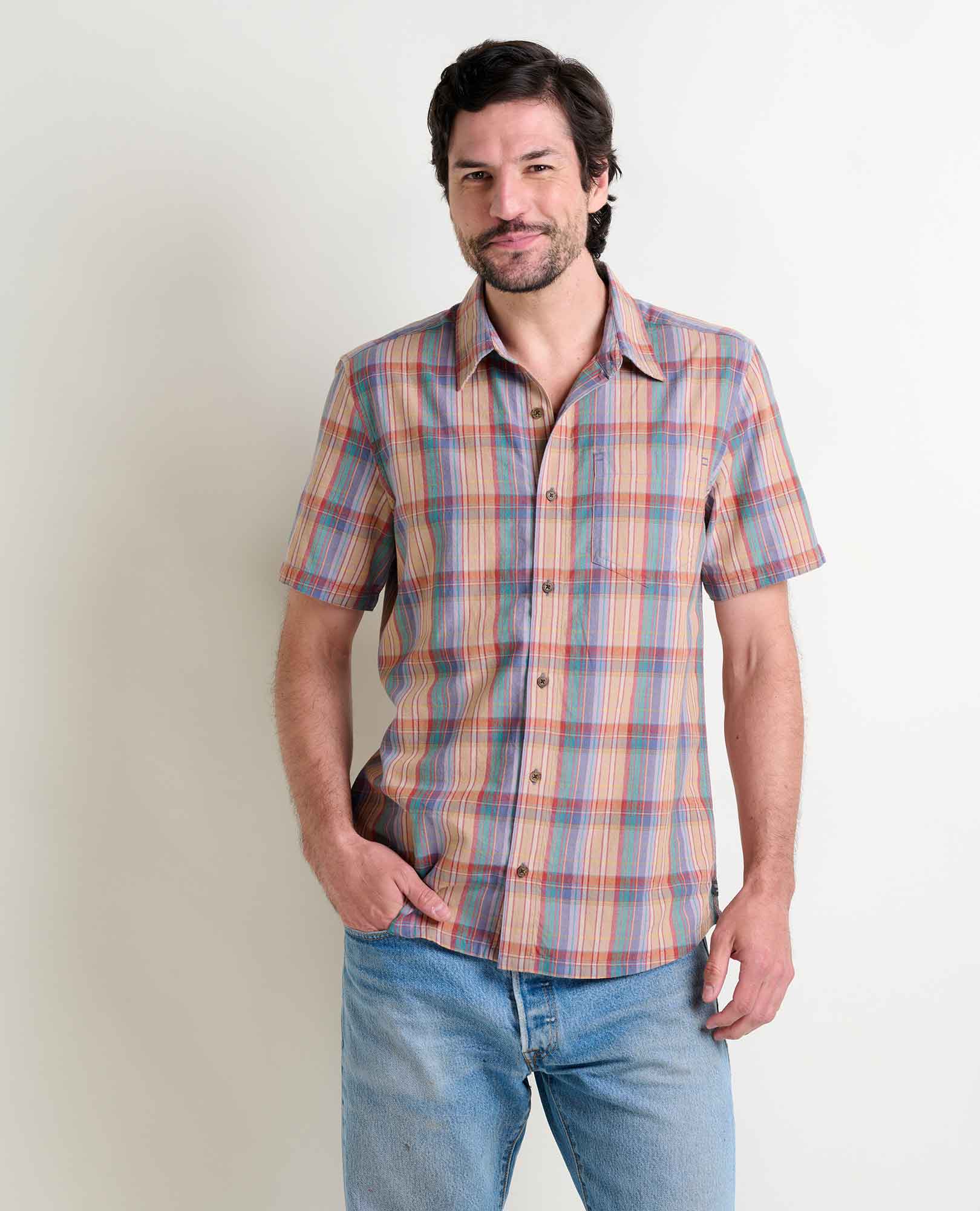 Toad&Co Airscape Short Sleeve Shirt - Men's Shirts Toad&Co Aster Plaid Medium