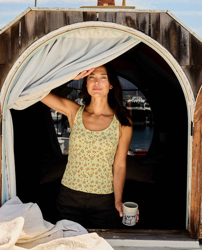 Toad&Co - Foothill Pointelle Henley Tank S26: Salt / L Toad&Co