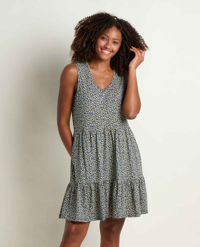 Toad&Co - Marley Tiered Tank Dress S26: Skyway Pattern / XL Toad&Co