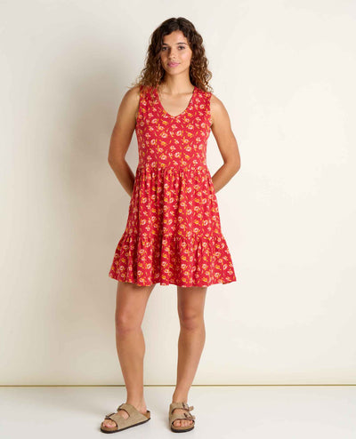 Toad&Co - Marley Tiered Tank Dress S26: Skyway Pattern / XL Toad&Co
