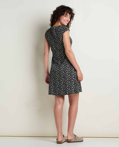 Toad&Co - Rosemarie Dress S26: Black and Salt Print / L Toad&Co