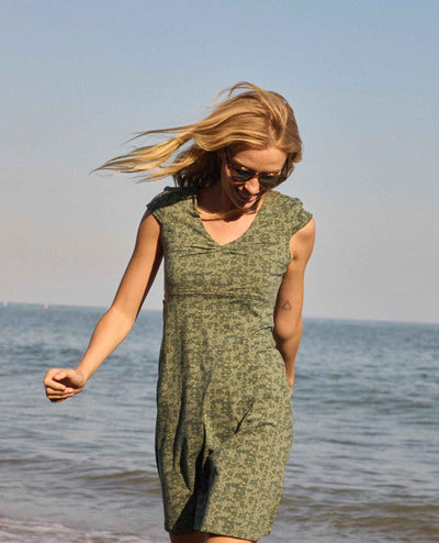 Toad&Co - Rosemarie Dress S26: Black and Salt Print / L Toad&Co