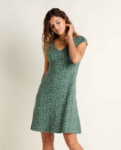 Toad&Co - Rosemarie Dress S26: Black and Salt Print / L Toad&Co