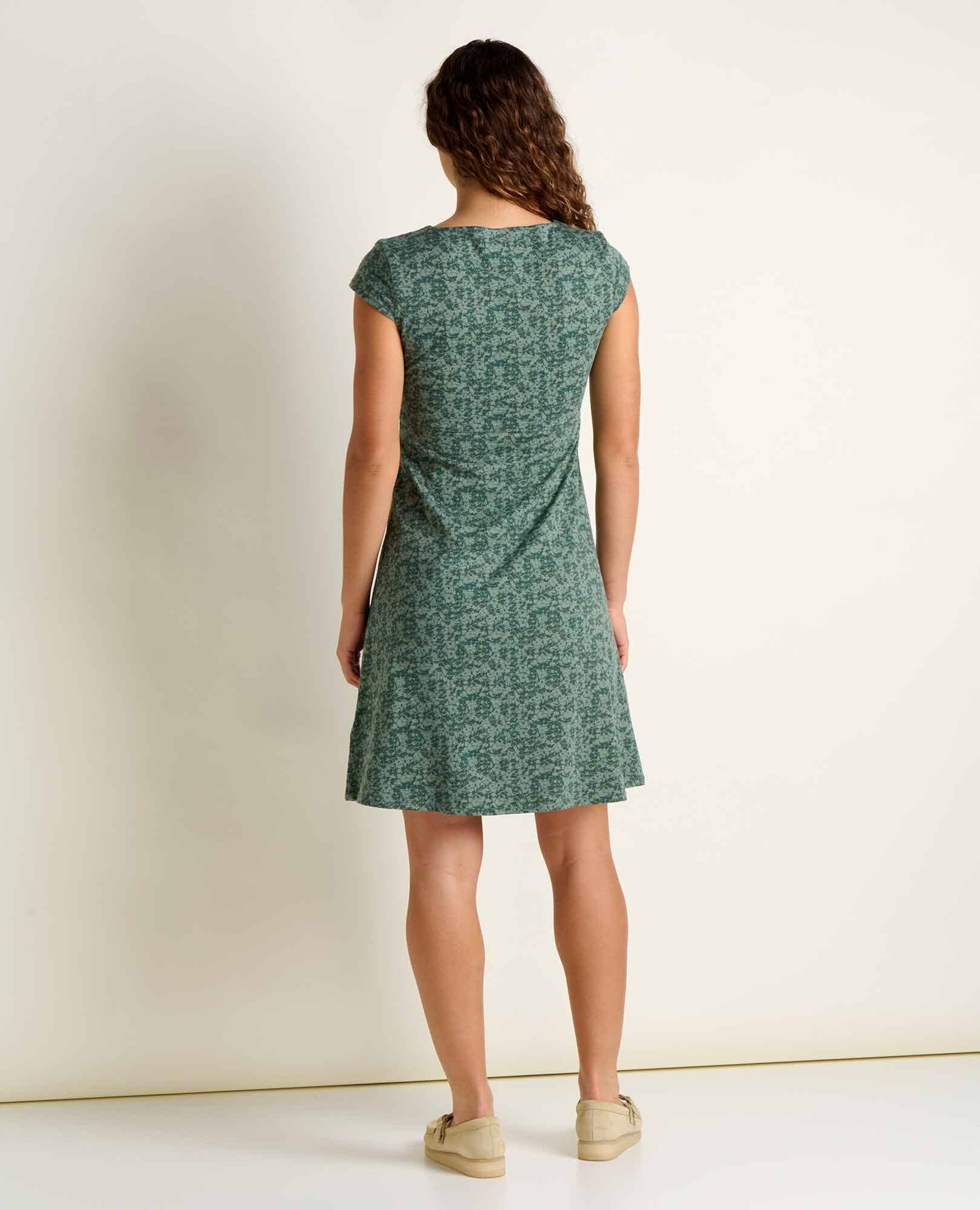 Toad&Co - Rosemarie Dress S26: Black and Salt Print / L Toad&Co