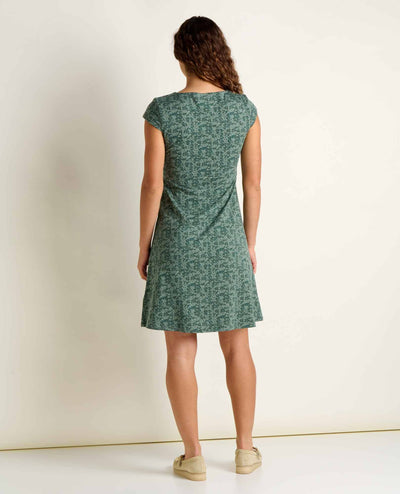 Toad&Co - Rosemarie Dress S26: Black and Salt Print / L Toad&Co