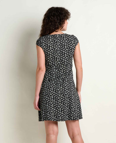 Toad&Co - Rosemarie Dress S26: Black and Salt Print / L Toad&Co