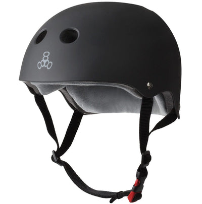 Triple 8 Certified Sweatsaver Helmet Skate Safety Gear Triple 8 Black Matte XS/S