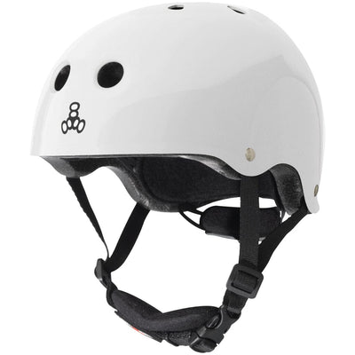 Triple 8 Lil 8 Youth Skate Helmet Skate Safety Gear Triple 8 White