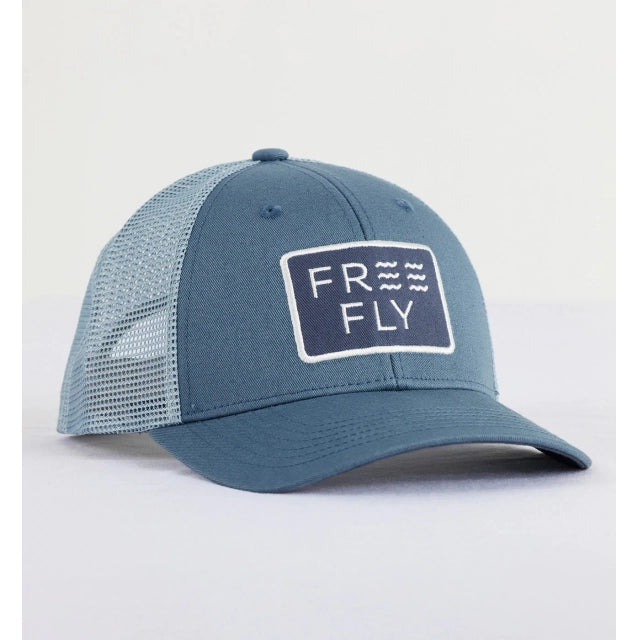 Wave Trucker Hat Apparel & Accessories Free Fly Apparel Slate Blue One Size 