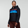 Women's Fuego Down Hooded Jacket Apparel & Accessories Cotopaxi Black & Chestnut Stripes L