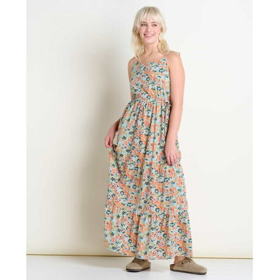 Women's Sunkissed Tiered SL Dress Apparel & Accessories Toad&Co Papaya Geranium Print L