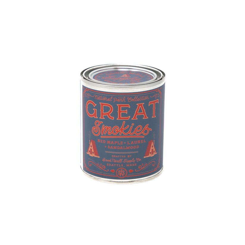 1/2 Pint National Parks Candle 8oz General Good & Well Supply Co. Great Smokies 8 oz