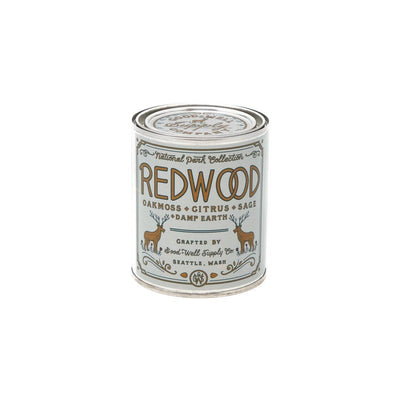 1/2 Pint National Parks Candle 8oz General Good & Well Supply Co. Redwood 8 oz