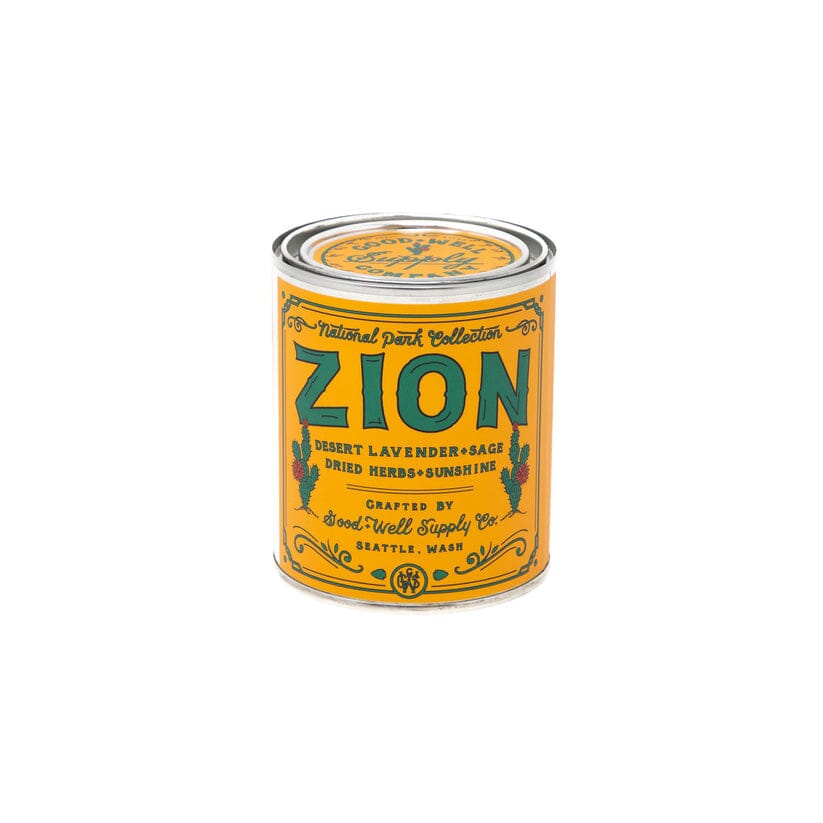 1/2 Pint National Parks Candle 8oz General Good & Well Supply Co. Zion 8 oz