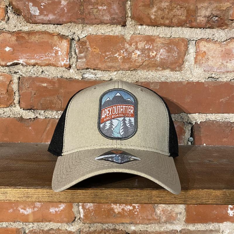 Apex Outfitter Logo Trucker Hat Inventory Pukka Tan/Black Tri