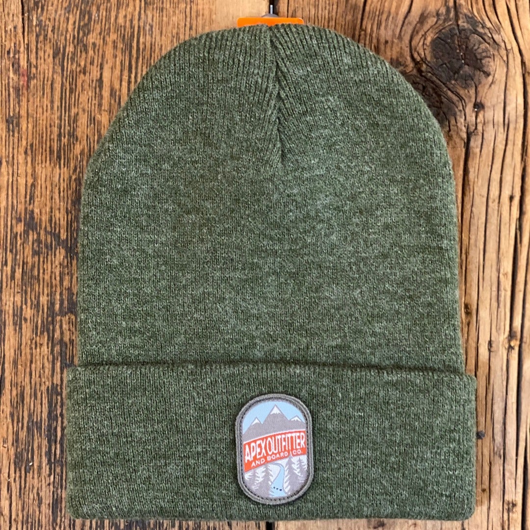 Apex Outfitter Oval Logo Beanie General Apex Outfitter & Board Co Moss Green