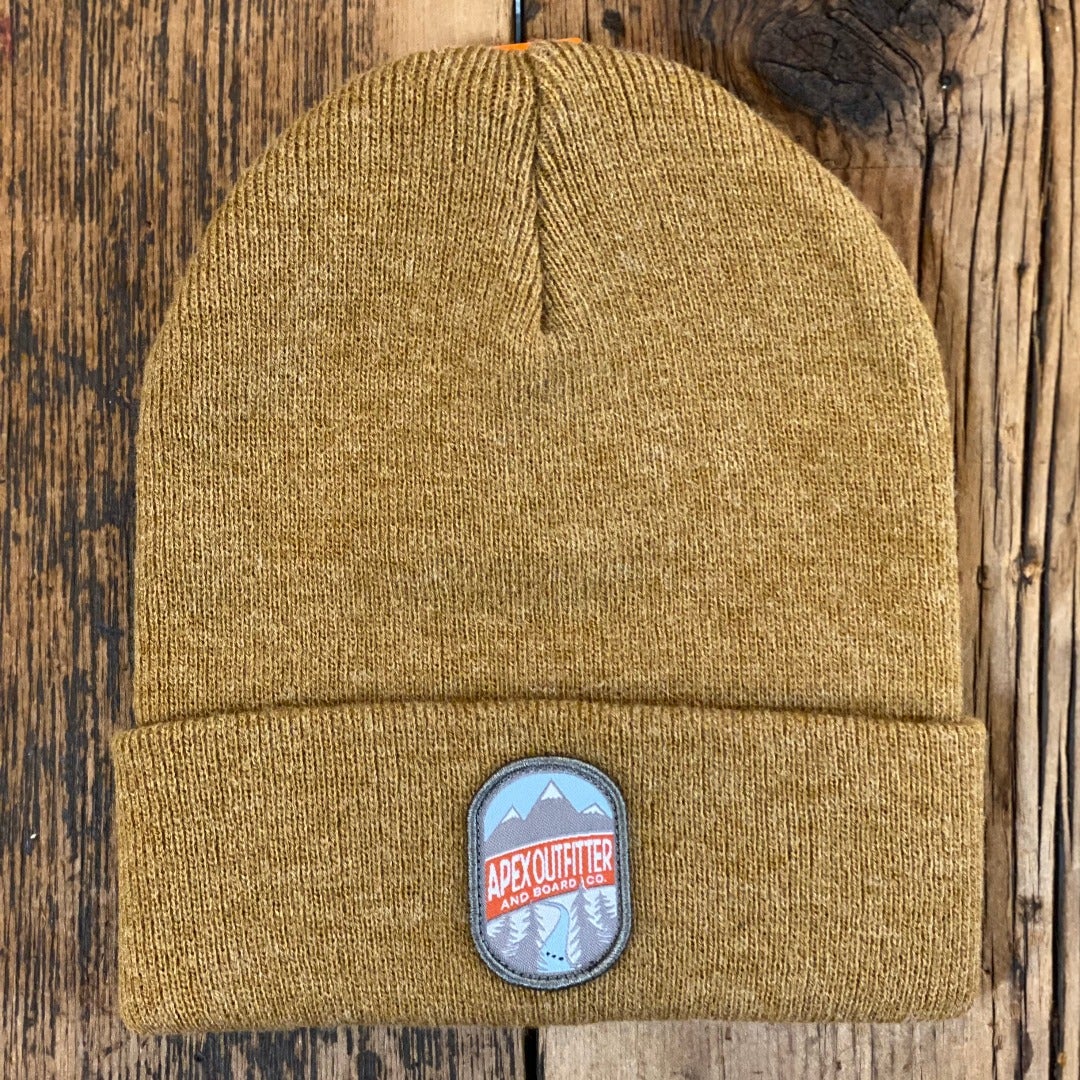 Apex Outfitter Oval Logo Beanie General Apex Outfitter & Board Co Wheat