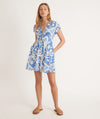 Marine Layer Camila Mini Dress Skirts & Dresses Marine Layer Blue Tile Print XS