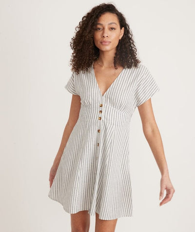 Marine Layer Camila Mini Dress Skirts & Dresses Marine Layer Denim Stripe XS