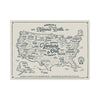 National Parks Map - 12x16 Poster The Landmark Project 