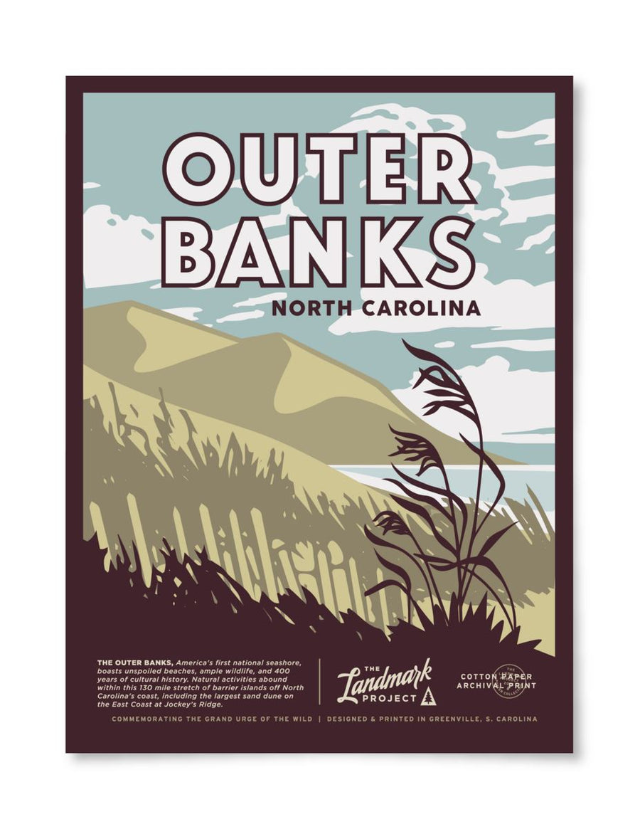 Outer Banks - 12x16 Poster The Landmark Project 