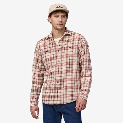 Patagonia Long Sleeved Pima Cotton Shirt - Men's Inventory Patagonia Channels: Burl Red S 