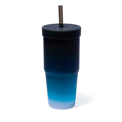SiliPint 32 oz Straw Tumbler Accessories SiliPint Moon Beam (Navy/Teal Ombre)
